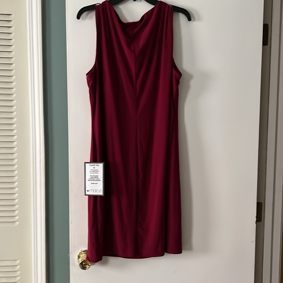 Elegant Burgundy Women's Dress - Picture 2 of 4
